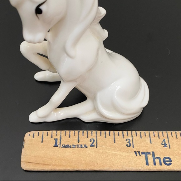 Vintage ENESCO Fine Bone China Porcelain 4.5” White Unicorn Figurine - Picture 9 of 14
